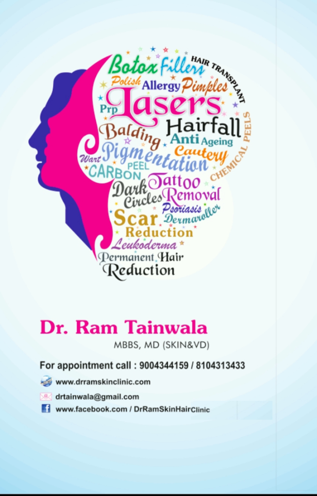 Dr Ram Tainwala has completed his masters degree in dermatology in 2010 and has a keen interest in  updating new skills and making things simplified for others to understand better 